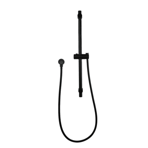 Round Black Hand held Shower Rail