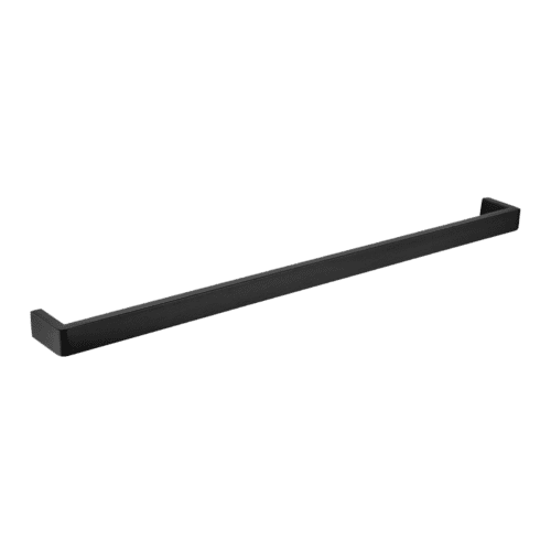 IVANO Series Square Black Single Towel Rail 800mm