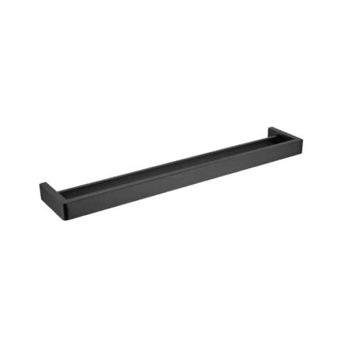 IVANO Series Square Black Double Towel Rail 600mm