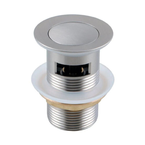 32/40mm Solid Brass Brushed Nickel Basin Pop Up Waste with Overflow