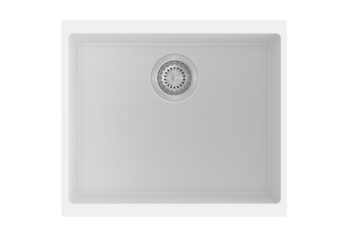 530 x 460 x 200mm Carysil Enigma 100S Single Bowl Granite Kitchen/Laundry Sink Top/Flush/Under Mount
