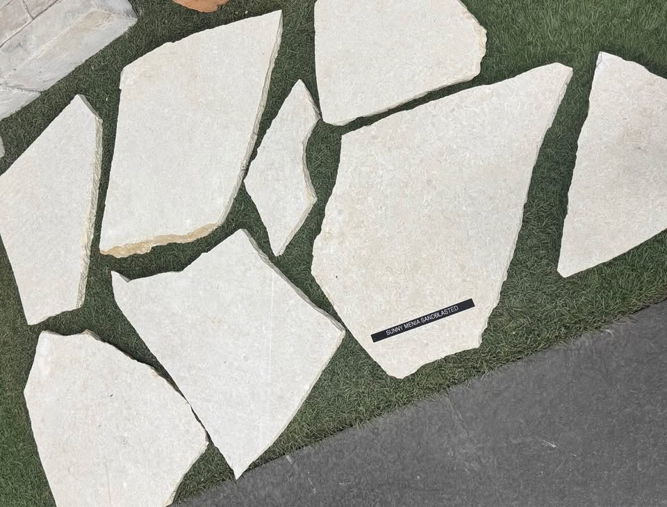 Sunny Menia Limestone Crazy Paving Sandblasted