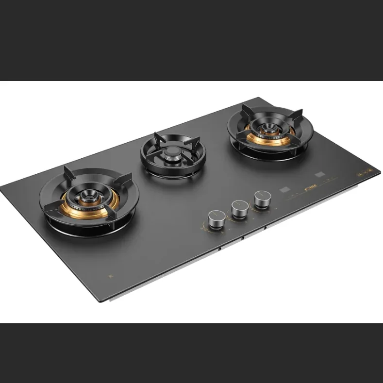 Fotile GLG90315-Y 900mm 3 Burner Hyper Flame Cooktop Matte Grey