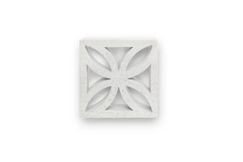 GB Masonry 10.908 Flower Coloured Breeze Block - Porcelain