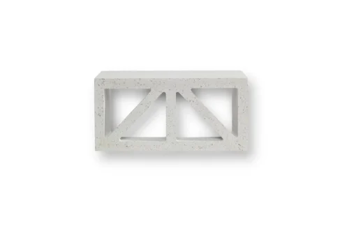 GB Masonry 15.937 Wedge Coloured Breeze Block - Porcelain
