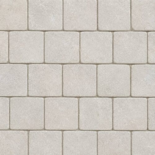 New Jura Beige Limestone Cobblestone Pavers showing pale beige cobbles with rounded edges and fine surface markings